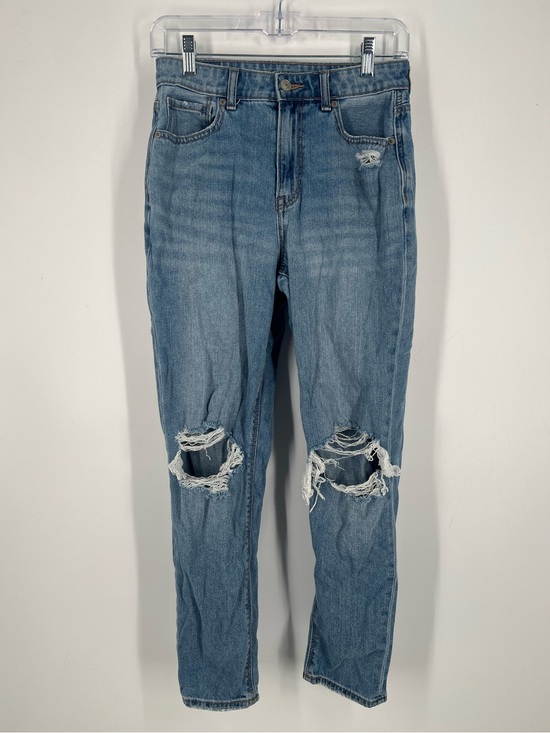American Eagle Outfitters Denim - American Eagle Outfitters Women's Light Blue Distressed Mom Jeans Size 4 Regular